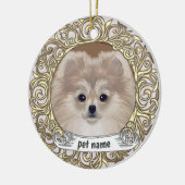 Pomeranian hond liefdevolle herinnering ornament (Links)