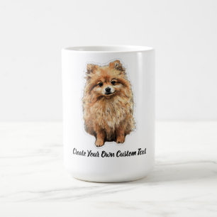 Pomeranian hond Maak je eigen tekst Koffiemok