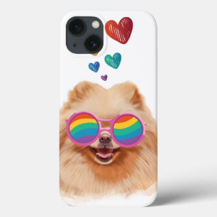 Pomeranian hond met harten Valentijnsdag Case-Mate iPhone Case