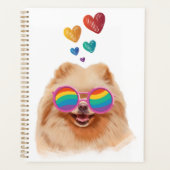 Pomeranian hond met harten Valentijnsdag Planner (Voorkant)