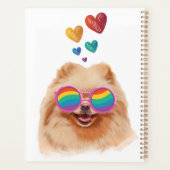 Pomeranian hond met harten Valentijnsdag Planner (Achterkant)