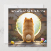 Pomeranian hond - Pasen Feestdagenkaart (Voorkant)