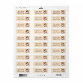 Pomeranian-hond retouradreslabel etiket (Full Sheet)