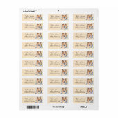 Pomeranian-hond retouradreslabel etiket (Full Sheet)