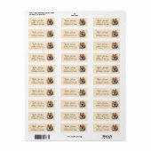 Pomeranian-hond retouradreslabel etiket (Full Sheet)