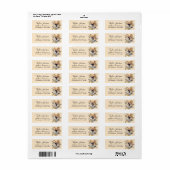 Pomeranian-hond retouradreslabel etiket (Full Sheet)