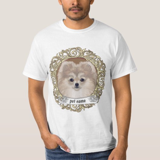 Pomeranian hond t-shirt (Voorkant)