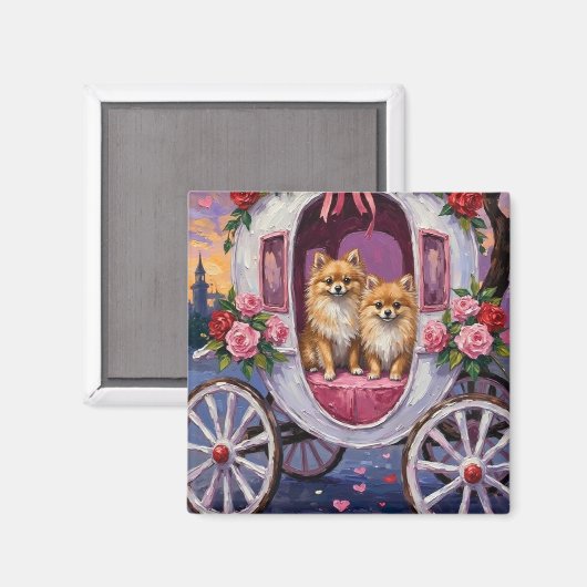 Pomeranian hond Valentijnsdag Magneet (Voorkant / Achterkant)