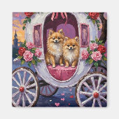 Pomeranian hond Valentijnsdag Magneet (Voorkant)