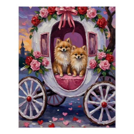 Pomeranian hond Valentijnsdag Perfect Poster (Voorkant)