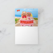 Pomeranian hond Valentijnsdag vrachtwagen harten Kaart (Binnen)