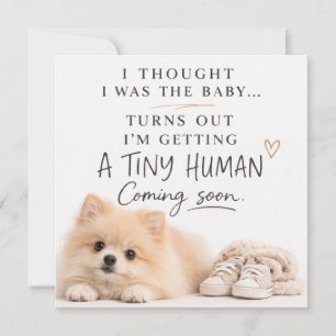 Pomeranian hond zwangerschap aankondiging kaart