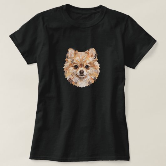 Pomeranian honden ontwerp T-shirt (Design voorkant)