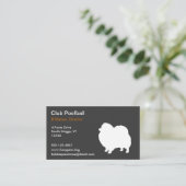 Pomeranian Honden Silhouet Visitekaartje (Staand voorkant)