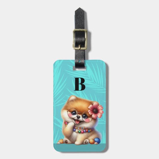 Pomeranian-hondenbagage labels (Voorkant verticaal)