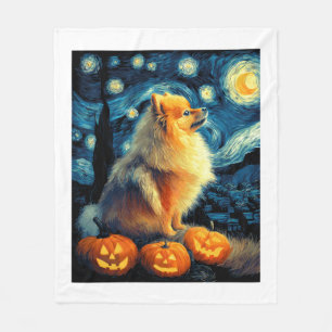 Pomeranian hondenliefhebbers Schilderij van van go Fleece Deken