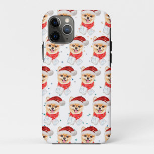 Pomeranian hondenras Kerststerren Case-Mate iPhone Case