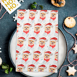 Pomeranian hondenras Kerststerren Theedoek