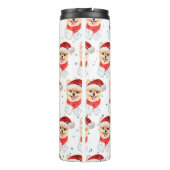 Pomeranian hondenras Kerststerren Thermosbeker (Achterkant)