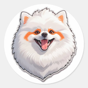 Pomeranian-hondliefhebber Cadeaubest Idee voor Cut Ronde Sticker