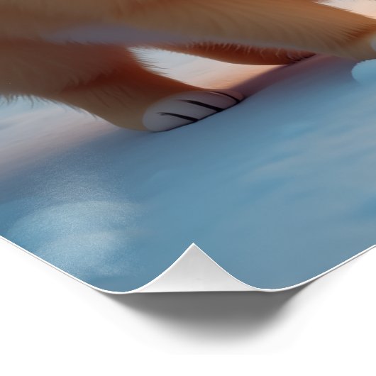 Pomeranian in Gingerbread Village Christmas Perfect Poster (Hoek)