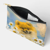 Pomeranian in madeliefjes schilderen originele hon etui (Open)