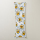 Pomeranian in madeliefjes schilderen originele hon lichaamskussen (Voorkant Verticaal)