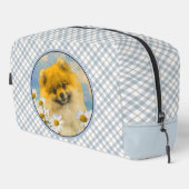 Pomeranian in madeliefjes schilderen originele hon toilettasje (Rechterhoek)