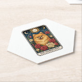 Pomeranian Kartonnen Onderzetters (Schuin)