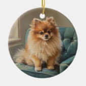 Pomeranian Keramisch Ornament (Voorkant)