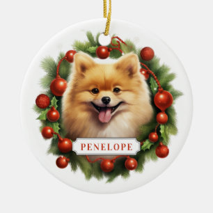 Pomeranian keramische cirkelornament keramisch ornament