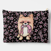 Pomeranian Kersenbloesem Accessoiretas Etui (Achterkant)