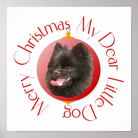 Pomeranian Kerst Poster (Voorkant)