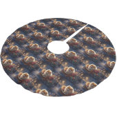 Pomeranian Kerstfeest Geborsteld Kerstboom Rok (Gekanteld)