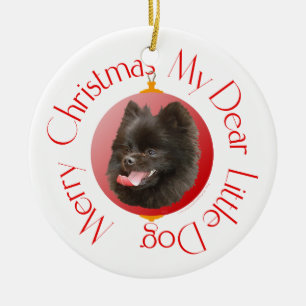 Pomeranian Kerstmis Keramisch Ornament