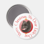 Pomeranian Kerstmis Magneet (Voorkant / Achterkant)