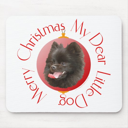 Pomeranian Kerstmis Muismat (Voorkant)