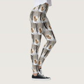 Pomeranian Laat het Sneeuwen Kerstmis Leggings (Rechts)