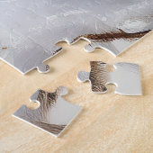 Pomeranian Laat het sneeuwen Kerstmis Legpuzzel (Zijkant)