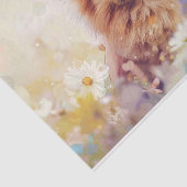 Pomeranian Lente Wilde Bloemen Decoupage Tissuepapier (Detail)