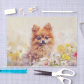 Pomeranian Lente Wilde Bloemen Decoupage Tissuepapier (Craft)