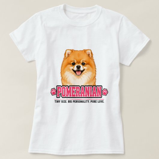 🐾 Pomeranian Liefhebber Bord 🐾 T-shirt (Design voorkant)