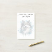 Pomeranian Liefhebber Geborduurde Hond Post-it® Notes (Op bureau)