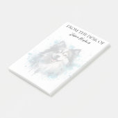 Pomeranian Liefhebber Geborduurde Hond Post-it® Notes (Schuin)