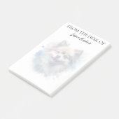 Pomeranian Liefhebber Geborduurde Hond Post-it® Notes (Schuin)