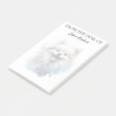 Pomeranian Liefhebber Geborduurde Hond Post-it® Notes (Schuin)