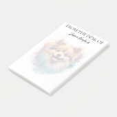 Pomeranian Liefhebber Geborduurde Hond Post-it® Notes (Schuin)