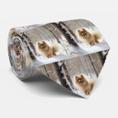 Pomeranian liet het sneeuwKerstmis Stropdas (Opgerold)