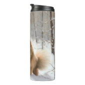 Pomeranian liet het sneeuwKerstmis Thermosbeker (Geroteerd rechts)