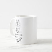 Pomeranian Life is beter met aangepaste hondennaam Koffiemok (Voorkant links)